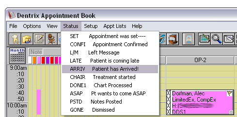 Dentrix Patient Chart Toolbar Missing